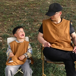 Water Repellent Vest Apron Nylon Multi Pocket Adjustable Buckle Tooling Style For Painting Gardening Camping Parent-Child