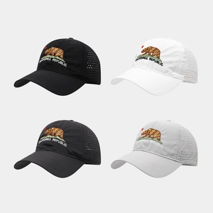 Quick-Drying Baseball Cap Polyester Embroidered California Republic Bear Outdoor Sports Breathable Adjustable Men Women