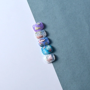 5D mermaid ocean theme 3D relief nail stickers with shell and coral relief designs