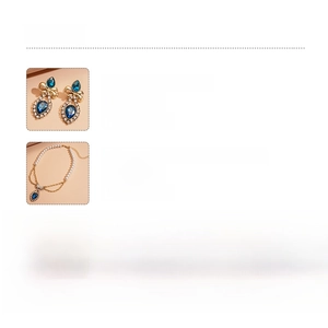 Detailed size and material specification chart for pearl bow necklace and earrings