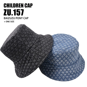 Kids Bucket Hat Quilted Cotton Warm Winter Windproof Basin Hat For Toddler Boys Girls Casual Flat Top