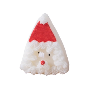 Santa Claus scented candle in red and white colors for Christmas home decoration