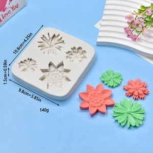Flower Silicone Mold 3D Daisy Sunflower Shape For Fondant Cake Decorating DIY Soap Candle Making Resin Crafts Crafting