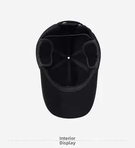 Detailed interior of men's winter baseball cap showing thick lining and folding ear flaps