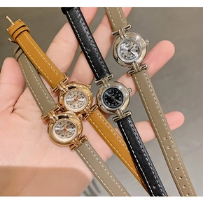 Retro DINIMI women's quartz watches with Roman numeral dials and assorted leather straps