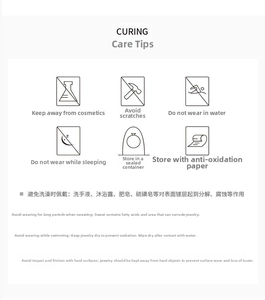 Detailed S925 sterling silver jewelry care guide with maintenance tips and icons