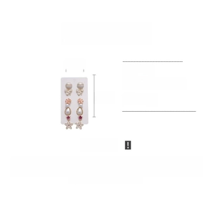 Detailed view of rhinestone and pearl drop earrings with dimensions of 2.3cm by 3.5cm