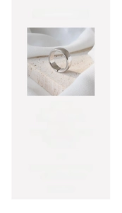 Detailed size parameters of S925 sterling silver wide band ring with dimensions and weight