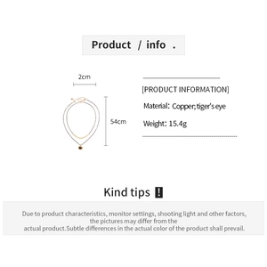 Technical specifications for 18k gold plated tiger eye pendant necklace set details