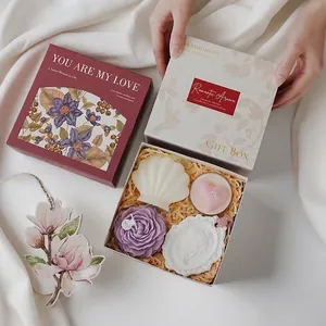 Scented Candle Gift Box Soy Wax Heart Bear Flower Shapes Handcrafted Aromatherapy Home Decor For Women Mothers Day Gift