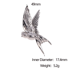 Détails de la bague oiseau incluant un diamètre de 17,4 mm et un poids de 5,2 g