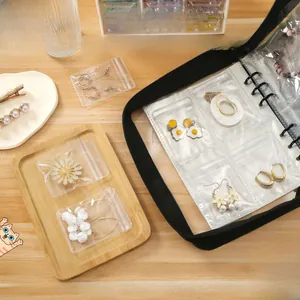 Detailed view of 100pcs thickened anti-oxidation PVC jewelry storage bags with binder