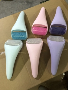 Detailed set of six ice rollers showing textured and smooth heads in various colors