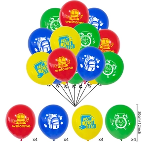 Colorful 12-inch welcome back to school latex balloons with school-themed prints