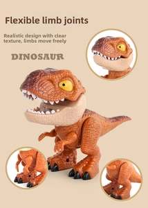 Detail showing flexible joints and realistic skin texture of the dinosaur stationery set