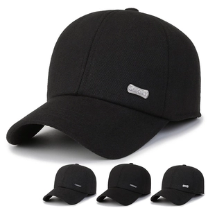 Men Winter Baseball Cap Wool Blend Warm Casual Adjustable Dad Hat Outdoor Sports Metal Tag
