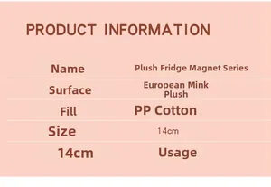 Detailed product information of Capybara plush fridge magnet made of mink velvet