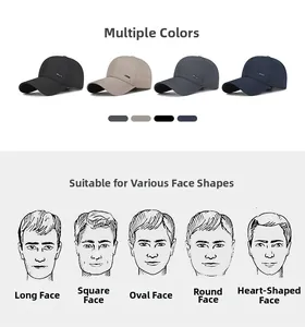 Men's outdoor baseball cap in four colors with a face-shaping design guide
