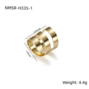 Macro shot of 18K gold plated spiral ring with dimensions 2.01cm and 1.93cm