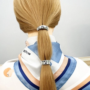 Minimalist Alloy Ponytail Hair Cuffs Metal Hair Hooks Hammered Smooth Surface Accessories For Women Girls