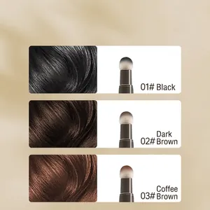 Three-color temporary root touch-up pen hair dye stick for instant grey hair coverage