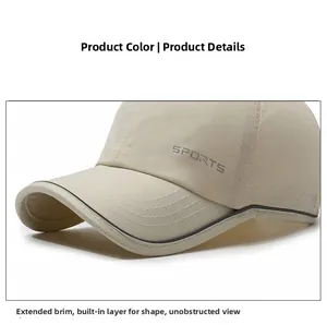 Détail des perforations laser respirantes et du logo SPORTS sur le côté de la casquette