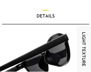 Close-up of high-quality hinges and glossy black frame on oval vintage sunglasses