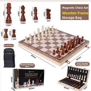 Macro detail of magnetic wooden chessboard with plush storage slots and pieces