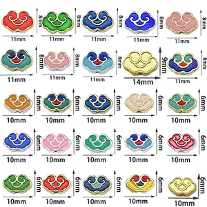Perles cloisonnées motif nuage en plusieurs tailles et couleurs pour bijoux DIY