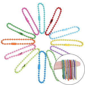 Cadenas de bolas de colores en hierro pintado para llaveros DIY en 12 colores