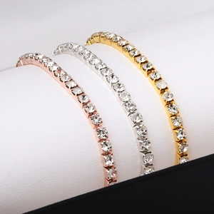 Elegant tennis bracelets set in gold, silver, and rose gold with rows of cubic zirconia
