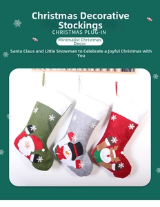 Détails de chaussettes de Noël à LED avec motifs Père Noël, bonhomme de neige et renne