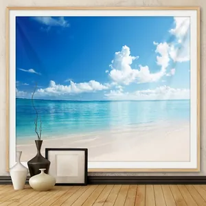 Tapisserie Murale Plage De Mer Tissu Polyester Paysage Naturel Toile De Fond Pour Chambre Salon Style Bohème