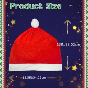 Red Christmas hat car seat headrest cover with size dimensions 13x13.5 inches