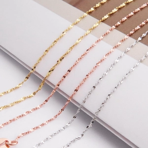 S925 sterling silver necklaces in gold, rose gold, and silver finishes with twisted links