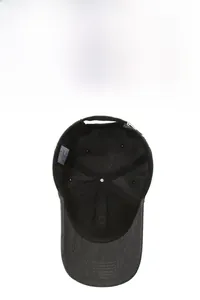 Internal view of cotton baseball cap showing reinforced seams and breathable sweatband