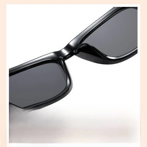Detailed view of integrated nose pads on kids square sunglasses for comfortable wear