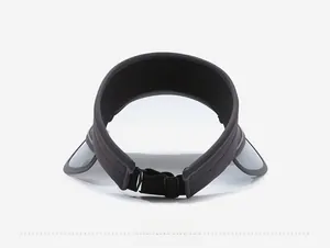 Back view of sun visor hat showing the adjustable elastic strap and breathable fabric