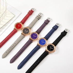 Aperçu de montres à quartz colorées pour filles avec bracelets mats et boîtiers or rose