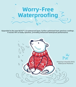 Macro detail of waterproof PVC polar bear sticker showing premium silver ins style finish