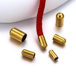 Stainless Steel Cord End Caps Round Cylinder Glue In Jewelry Findings For Necklace Bracelet Leather Cords