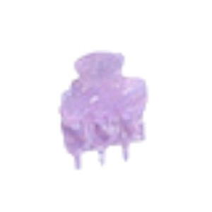 Compact purple acetate hair claw clip for elegant half-up hairstyles on white backdrop