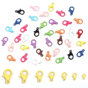 Zinc Alloy Colorful Baking Lacquer Lobster Clasps For DIY Jewelry Making Keychain Hooks Candy Color Handcraft Accessories