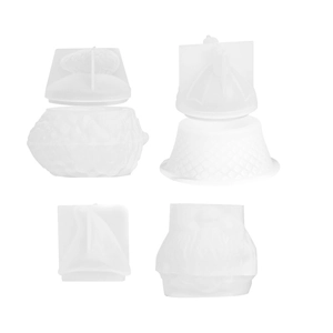 Lot de moules en silicone pour pots de bougies de Noël et boîtes de rangement DIY
