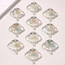 Macro shot of colorful glitter resin stingray charms for DIY jewelry making and crafts