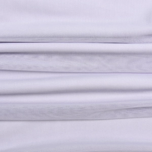 Close-up of the purple mesh fabric texture and soft pleated details on this sexy dress