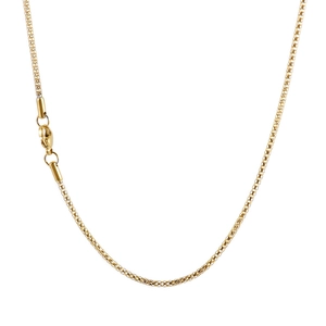 Minimalist titanium steel gold box chain necklace with lobster clasp for men and women