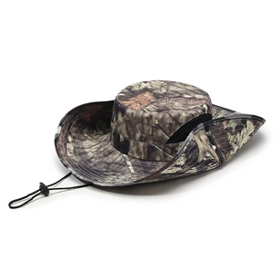 Cappello boonie tattico mimetico giungla a tesa larga e cinturino sottogola regolabile