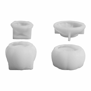 DIY translucent pumpkin and floral resin silicone mold set for candles and crafts