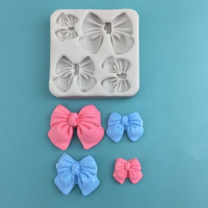Bowtie Shape Silicone Mold Multiple Cavities For DIY Chocolate Fondant Resin Craft Baking Tools